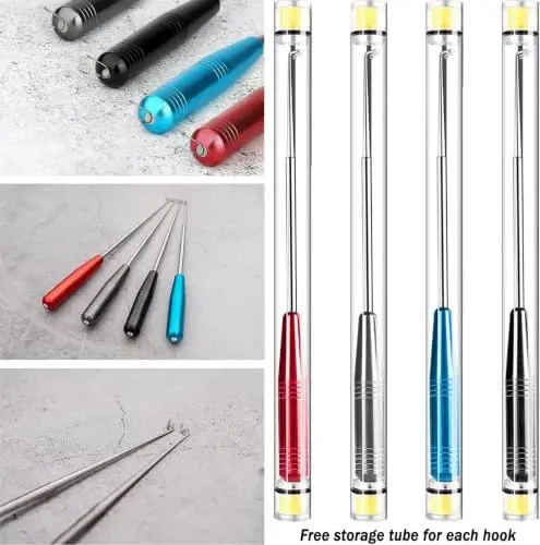 Fish Hook Remover Tool, Fishing Hook Quick Removal Descending Device, Fishing Gear Security Equipment Kits, Hook Extractor Accessories Detacher Tools with 4PCS Storage Tube - 3