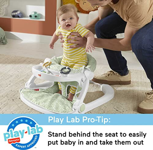 Fisher-Price Baby Portable Baby Chair Sit-Me-Up Floor Seat with Snack Tray and Developmental Toys, Puppy Perfection [Modazone Exclusive] - 23