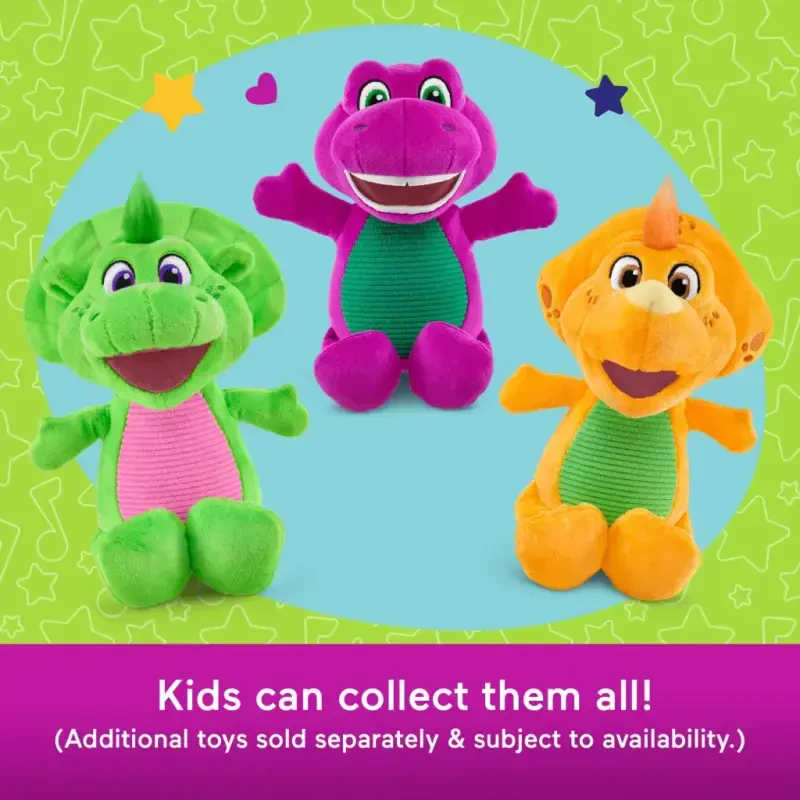 Fisher-Price Barney's World Plush Billy Dinosaur 8-dyuymli Xarakterli O'yinchoq, Toddlerlar va Maktabgacha Yoshdagi Bolalar uchun - 4