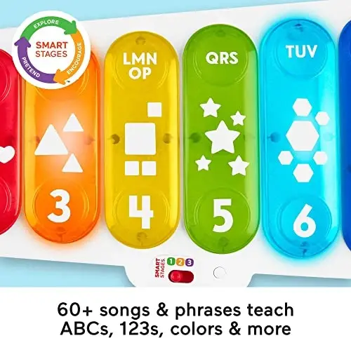 Fisher-Price Baby Learning Toy Giant Light-Up Xylophone, Pull-Along Pretend Musical Instrument for Developmental Play Toddlers Ages 9+ Months - 5