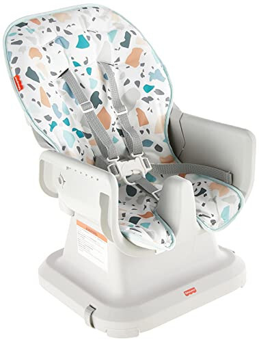 Fisher-Price Bebekten Yürümeye Başlayan Çocuğa Yüksek Sandalye SpaceSaver Basit Temiz Taşınabilir Yemek Sandalyesi ve Takviye Yastığı Yıkanabilir Derin Tepsi ve Astar ile, Pasifik Çakıl - 21