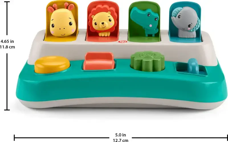Fisher-Price Busy Buddies Pop-Up Infant Fine Motor Toy for Ages 9+ Months, Multi-Color - 5