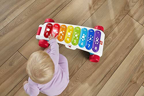 Fisher-Price Chaqaloqdan Bolajonlargacha O'rganish O'yinchoqi Gigant Yoritilgan Ksilofon Tortib Yurishga Müzika va Iboralar bilan 9+ Oylik uchun - 6