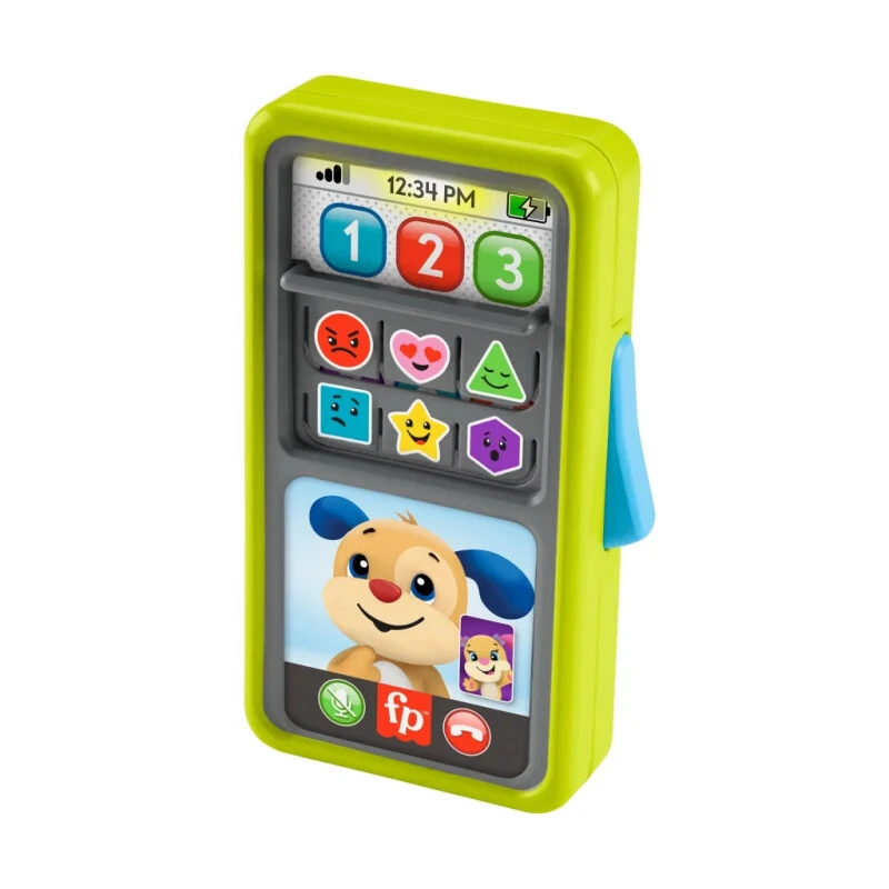 Fisher-Price Laugh & Learn 2-in-1 Slide to Learn Smartphone Musical Toy for Baby & Toddler - FISHER-PRICE