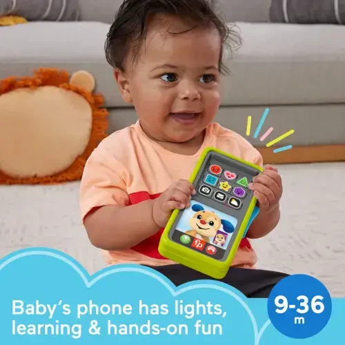 Fisher-Price Laugh & Learn 2-in-1 Slide to Learn Smartphone Musical Toy for Baby & Toddler - FISHER-PRICE (1)