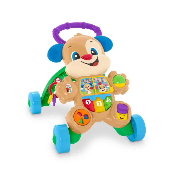 Fisher-Price Laugh & Learn Smart Stages Learn with Puppy Walker Baby & Toddler Toy, Height 18.19in- - FISHER-PRICE