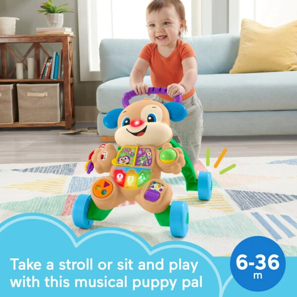 Fisher-Price Laugh & Learn Smart Stages Learn with Puppy Walker Baby & Toddler Toy, Height 18.19in- - FISHER-PRICE (1)