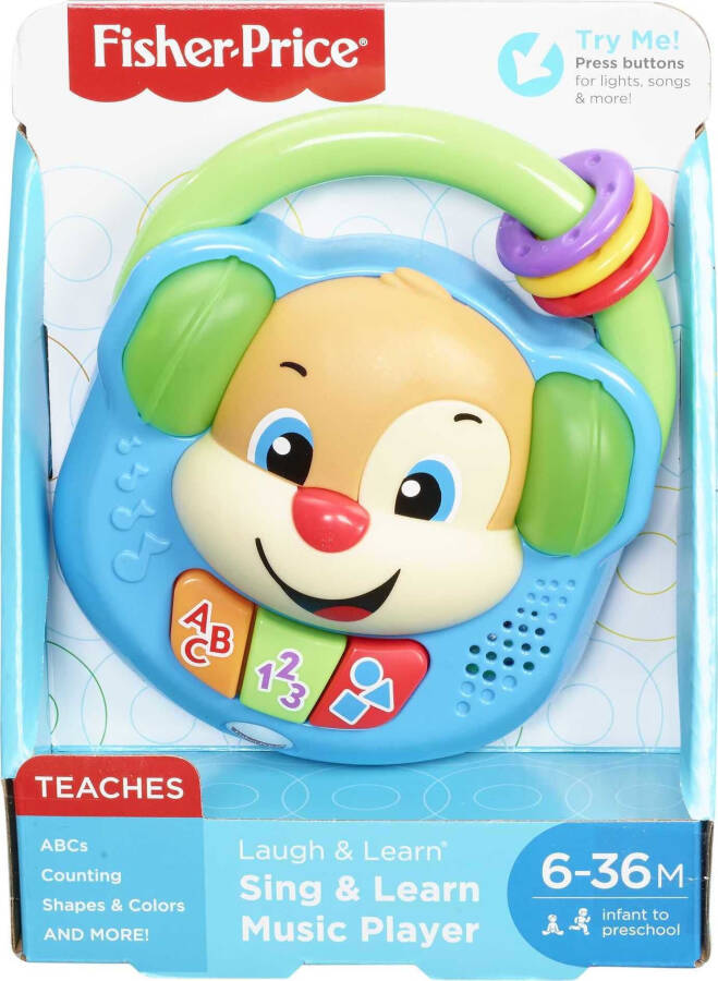 Fisher-Price Gül ve Öğren Şarkı ve Öğren Müzik Çalar Bebek ve Yürümeye Başlayan Oyuncak Sahte Radyo - 6