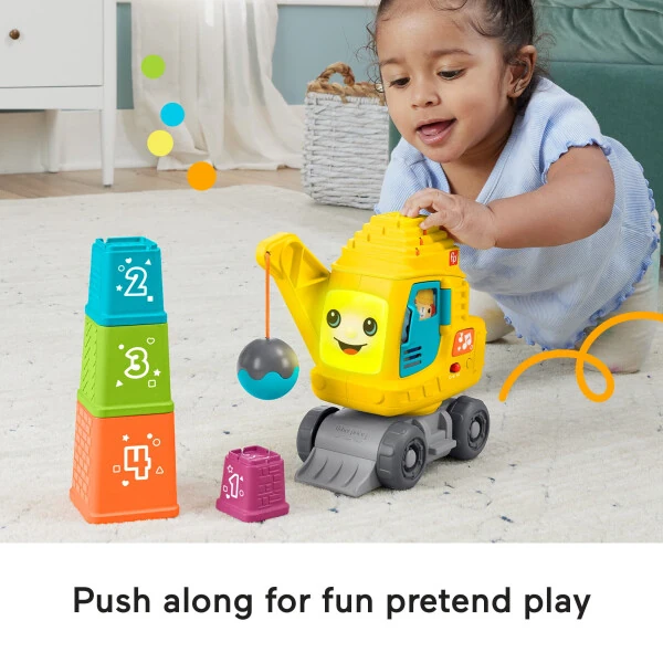 Fisher-Price Hisoblash va To'plash Vinch O'yinchoqi, Qurilish Bloklari bilan, 9 oylikdan boshlab chaqaloqlar va kichkintoylar uchun - 10