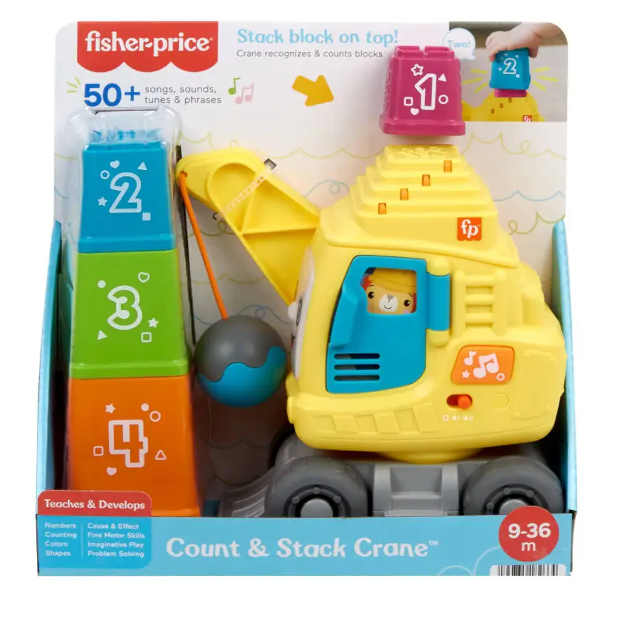 Fisher-Price Hisoblash va To'plash Vinch O'yinchoqi, Qurilish Bloklari bilan, 9 oylikdan boshlab chaqaloqlar va kichkintoylar uchun - 6