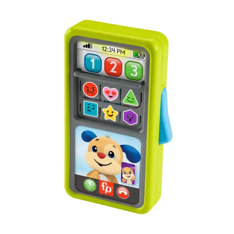 Fisher-Price Laugh & Learn 2-in-1 Slide to Learn Smartphone Musical Toy for Baby & Toddler - 1