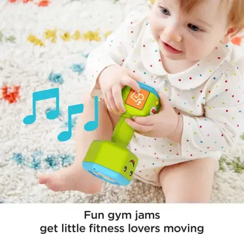 Fisher-Price Laugh & Learn Countin’ Reps Dumbbell Musical Baby Rattle Toy for Unsex Infant & Toddler - 5
