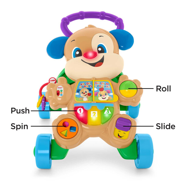 Fisher-Price Laugh & Learn Smart Stages Learn with Puppy Walker Baby & Toddler Toy, Высота 18.19in - 5