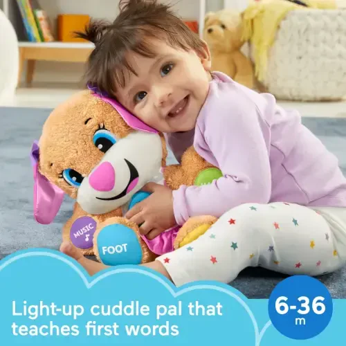 Fisher-Price Laugh & Learn Smart Stages Sis Puppy Plush Learning Toy for Baby, Infants and Toddlers, 6 months and up. - FISHER-PRICE (1)