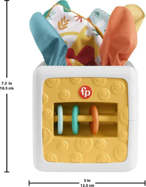 Fisher-Price Matoli Kubik O'yinchog'i, Chaqaloqlar uchun Sensorli, Yangi Tug'ilganlar uchun, Unisex - 6