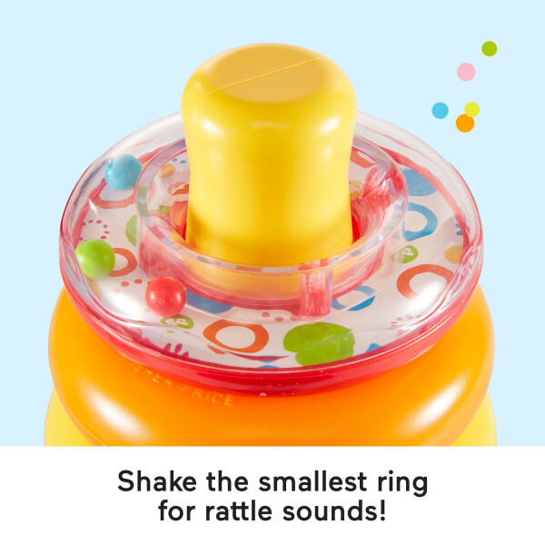 Fisher-Price Rock-a-Stack Ring Stacking Toy with Roly-Poly Base for Infants - 21