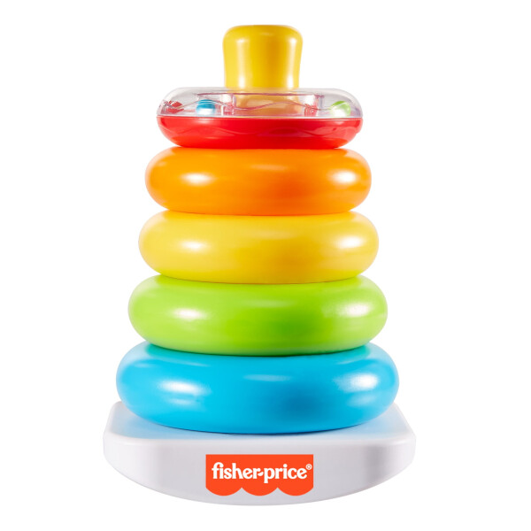 Fisher-Price Rock-a-Stack Ring Stacking Toy with Roly-Poly Base for Infants - 11