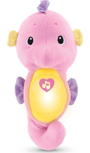 Fisher-Price Soothe & Glow Seahorse, Musical Plush Toy & Sound Machine for Baby with Lights, Pink - 7