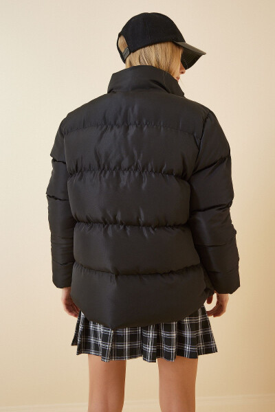 Fisherman Collar Puffer Jacket BLACK - 5