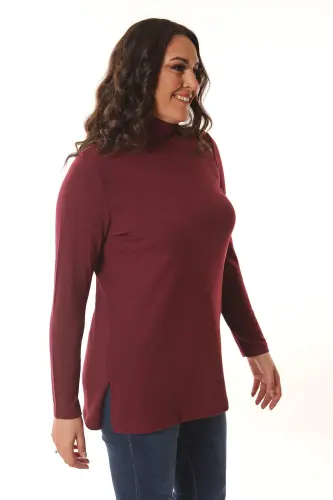 Fisherman Neck Claret Knitwear - 4