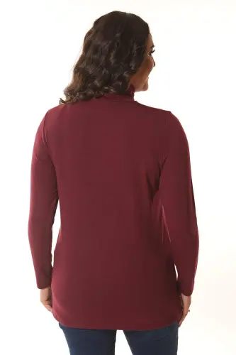 Fisherman Neck Claret Knitwear - 5