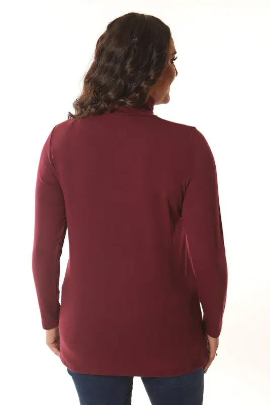 Fisherman Neck Claret Knitwear - 5