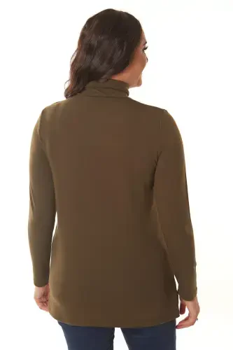 Fisherman's Ribbed Knit Top - Khaki - 6