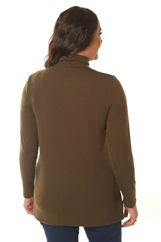 Fisherman's Ribbed Knit Top - Khaki - 6