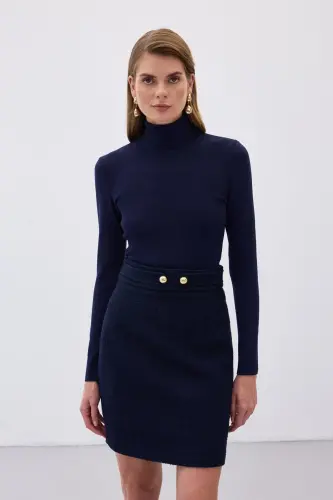 Fisherman's Ribbed Sweater - NAVY-NAVY - SATEEN (1)