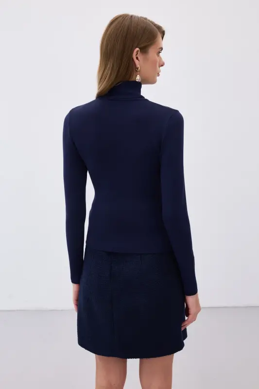 Fisherman's Ribbed Sweater - NAVY-NAVY - 8