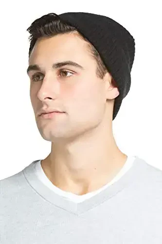 Fishers Finery Men's 100% Pure CasModazoneere Ribbed Cuffed Hat; Ultra Plush - 5
