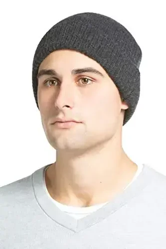 Fishers Finery Men's 100% Pure CasModazoneere Ribbed Cuffed Hat; Ultra Plush - 3