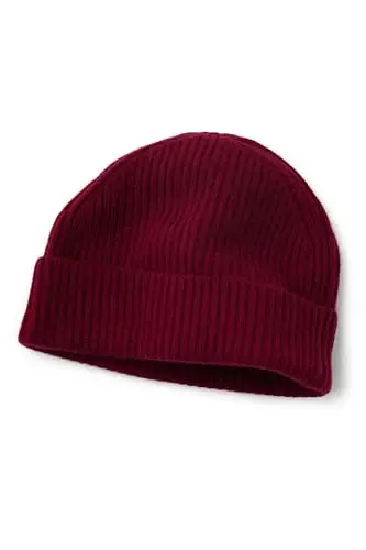 Fishers Finery Men's 100% Pure Cashmere Ribbed Cuffed Hat; Ultra Plush 