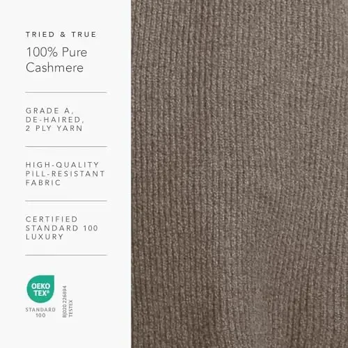 Fishers Finery Men's 100% Pure Cashmere Ribbed Cuffed Hat; Ultra Plush - 5