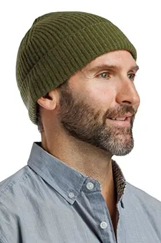 Fishers Finery Men's 100% Pure CasModazoneere Ribbed Cuffed Hat; Ultra Plush - Fishers Finery (1)