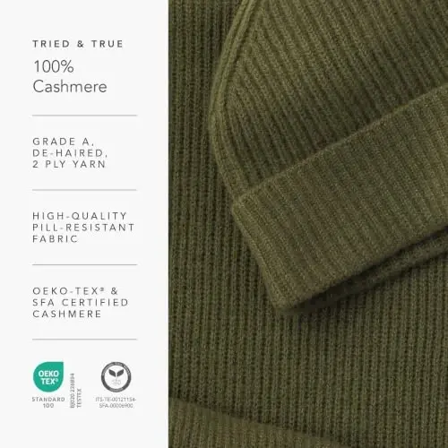Fishers Finery Men's 100% Pure CasModazoneere Ribbed Cuffed Hat; Ultra Plush - 3