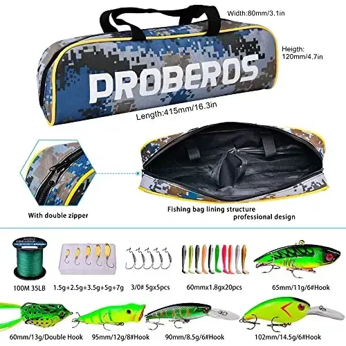 Fishing Rod and Reel Combo, 6.9ft Carbon Fiber Telescopic Fishing Pole with Spinning/Baitcasting Reel Combos, Sea Saltwater Freshwater Ice Bass Fishing Tackle Set Fishing Rods Kit - 4