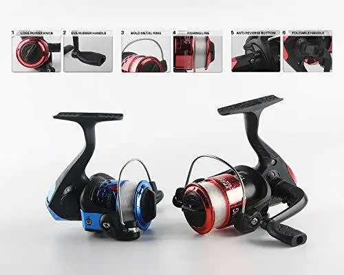 Fishing Rod and Reel Combos Collapsible Fishing Rod Kit, 2PCS Telescopic Fishing Pole Full Kit, 1.3M&1.6M/2PCS 1.7M/2.1M Fishing Rods+2PCS Spinning Reels+Lures Hooks+Fishing Bag+other Fishing Accessories Fishing Full Kit for Kids or Youth - 11