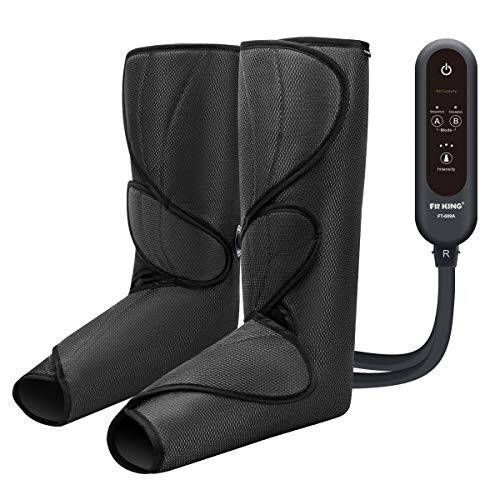 FIT KING Leg Air Massager for Circulation and Relaxation Foot and Calf Massage with Handheld Controller 3 Intensities 2 Modes (with 2 Extensions)- FSA HSA Eligible - 1