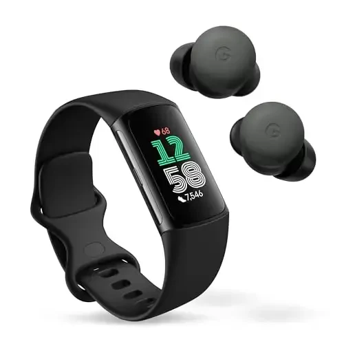 Fitbit Charge 6 yurak urishi, GPS, 6 oylik Premium, Google Apps + Pixel Buds Pro 2 faol shovqinni bekor qilish va Tensor Chip bilan - FITBIT