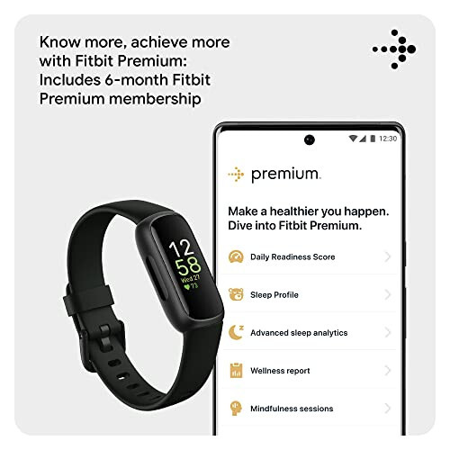 Fitbit Inspire 3 Health & Fitness Tracker with Stress Management, Workout Intensity, Sleep Tracking, 24/7 Heart Rate and more, Midnight Zen/Black One Size (S & L Bands Included) - 10