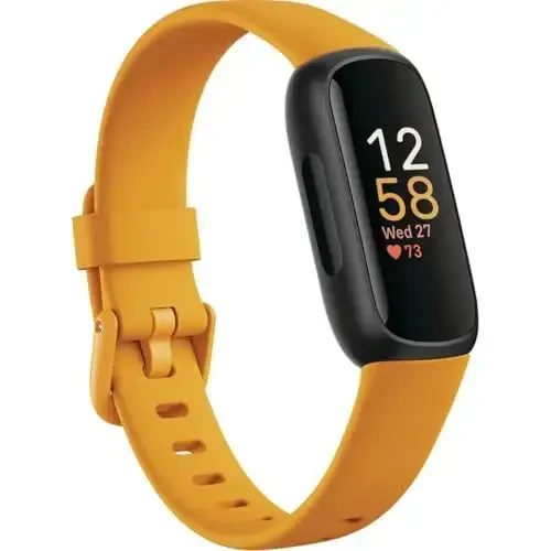 Fitbit Inspire 3 Health &-Fitness-Tracker with Stress Management, Workout Intensity, Sleep Tracking, 24/7 Heart Rate and more, Morning Glow/Black, One Size (S & L Bands Included) - 3