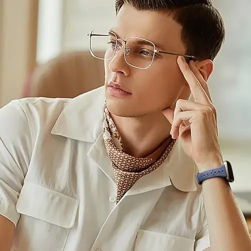 Maledan Slim Pattern Bands Compatible for Fitbit Sense/Versa 3/Versa 4/Sense 2 Bands Women Men, Stylish Hollow-out Breathable Bracelet Strap Wrist Bands for Fitbit Sense/Versa 3/4/Sense 2 Watch Bands - 6