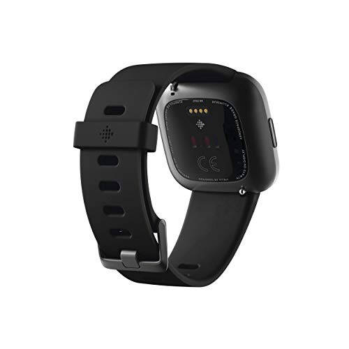 Fitbit Versa 2 Health & Fitness Smartwatch with Heart Rate, Music, Alexa Built-in, Sleep & Swim Tracking, Black/Carbon, One Size (S & L Bands Included) (Renewed) - 4