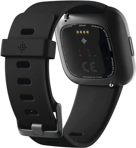 Fitbit Versa 2 Sog'liqni saqlash va Fitness Smartwatch, Yurak urish tezligi, Musiqa, Alexa O'rnatilgan, Uyqu va Suzuvchi Kuzatuv, Qora/Karbon, Bitta O'lcham (S va L Tasmalar Kirilgan) (Qayta tiklangan) - 9