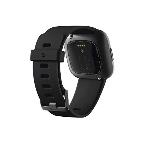 Fitbit Versa 2 Sog'liqni saqlash va Fitness Smartwatch, Yurak urish tezligi, Musiqa, Alexa O'rnatilgan, Uyqu va Suzuvchi Kuzatuv, Qora/Karbon, Bitta O'lcham (S va L Tasmalar Kirilgan) (Qayta tiklangan) - 4