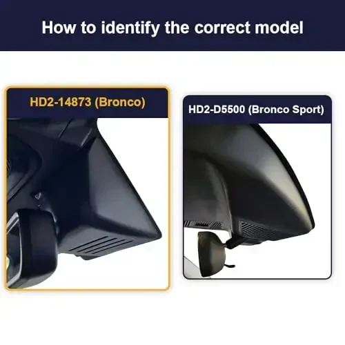 Fitcamx 2160P+Rear 1080P Dash Cam Adapts for Ford Bronco & Rapor 2021-2024 (Not for Bronco Sport) HD2-14873, OEM Look, Dual HD Video, WiFi & APP, Loop Recording, G-Sensor, Easy to Use, 128GB Card - FITCAMX (1)