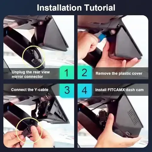 Fitcamx Front 2K+Rear 1080P Dash Cam for 2021-2024 Ford Bronco & Rapor (Not for Bronco Sport) HD2-14873, OEM Style, Dual HD Video, WiFi & APP, Loop Recording, G-Sensor, Easy to Set, 64GB Card - 6