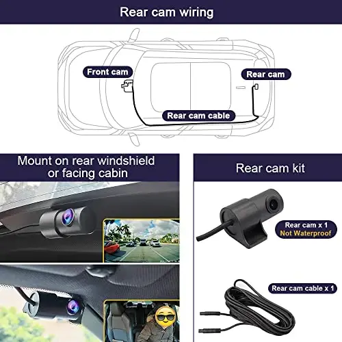 Fitcamx old 4K+Rear 1080P Dash Cam Toyota Tundra 2022-2026 Hybrid & Sequoia 2023-2026 (Gen3) uchun mos, OEM Look, 2 Way HD Video, WiFi & APP, Loop Recording, G-Sensor, Easy to Use, 128GB Card - FITCAMX (1)