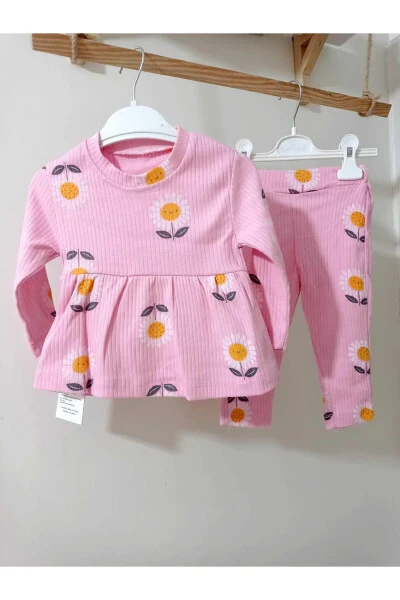 Fitilli Papatya Desenli Bebek Takım-pembe - 2